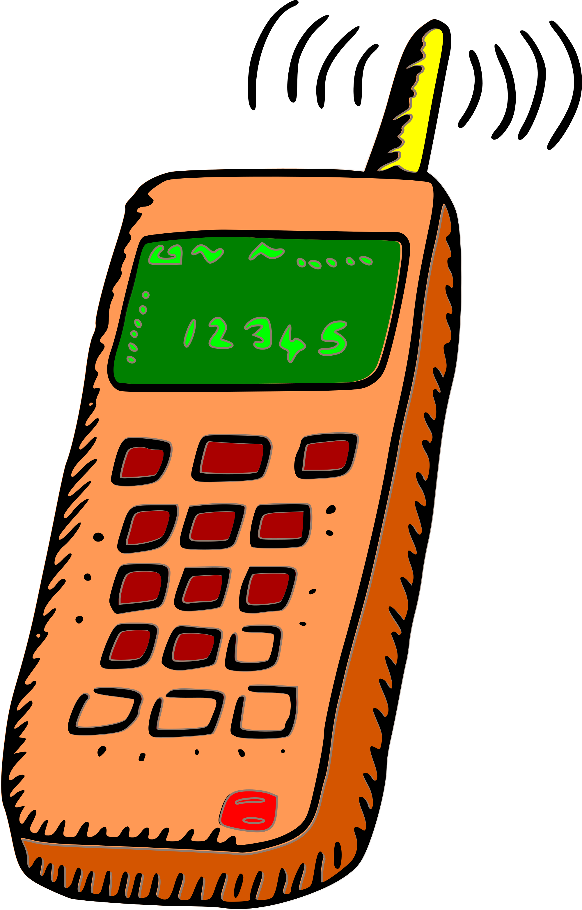 Ringing cell phone clipart