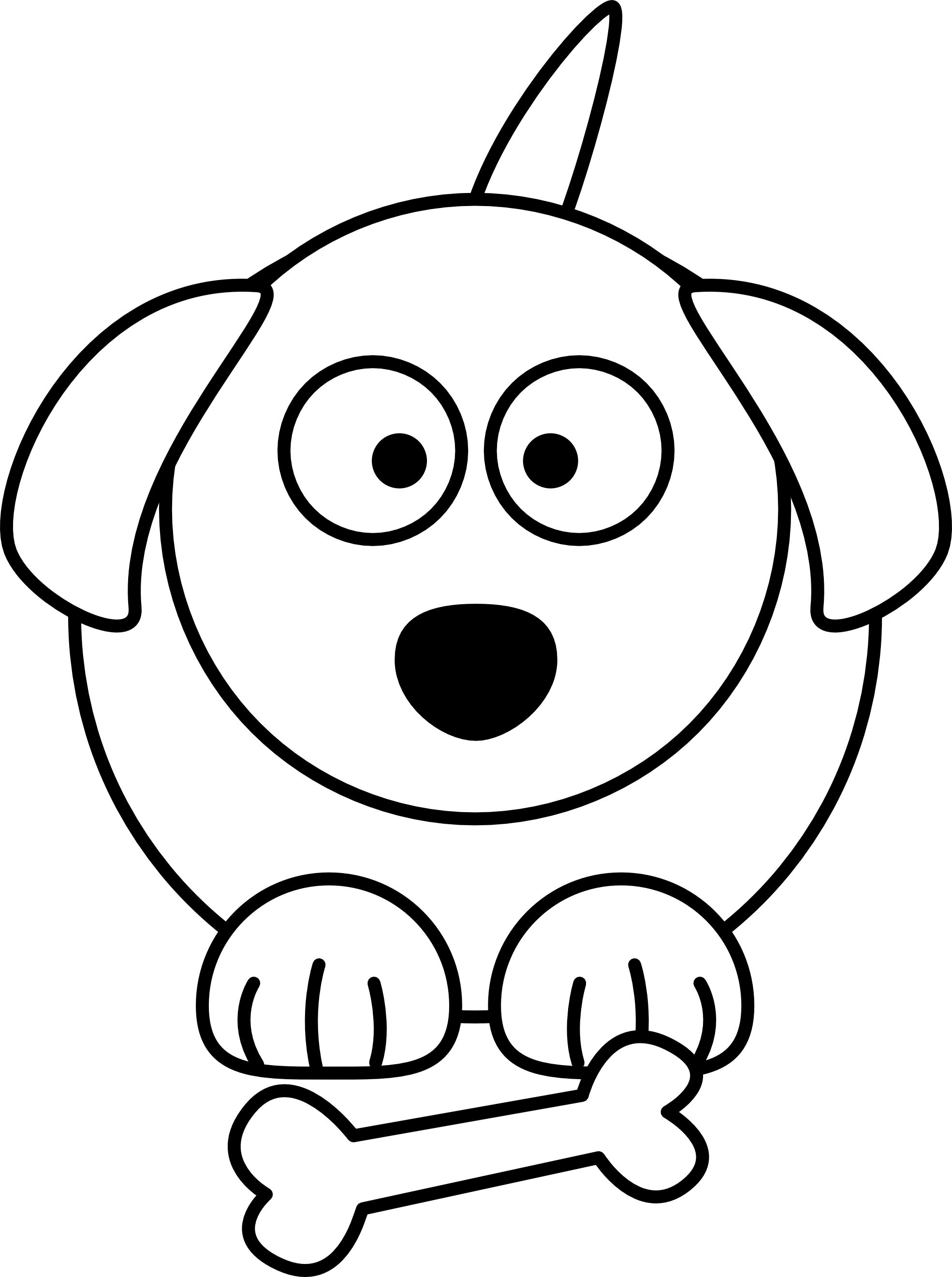 Easy to draw clipart dog