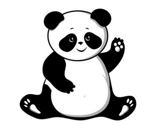 Panda clipart simple