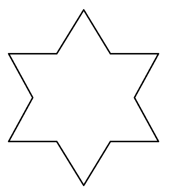 Six pointed star clipart