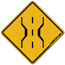 Narrow Bridge Ahead | Warning Road Signs