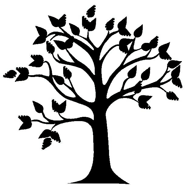 Tree clipart with outline