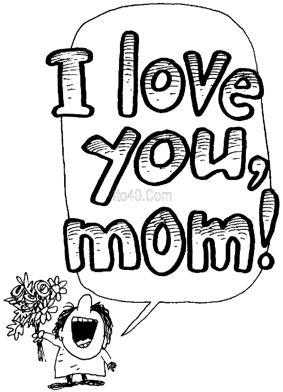 I Love My Mommy Clipart