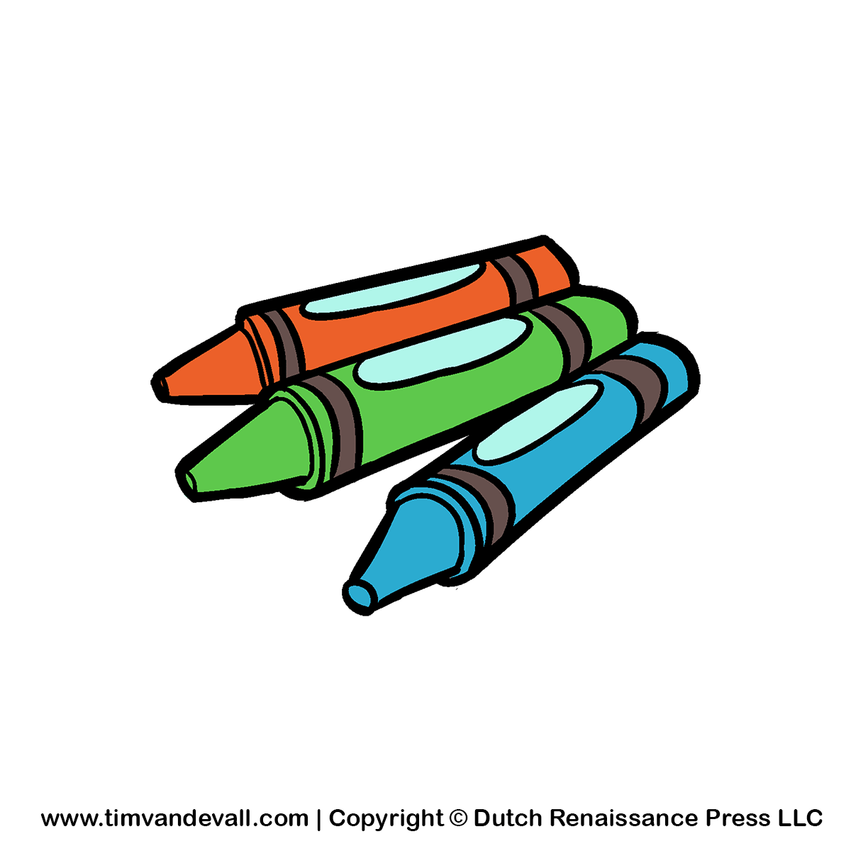 Box Of Crayons Cartoon Clipart