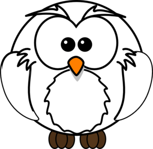 Black and white owl clip art