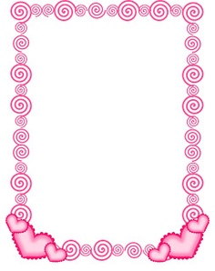 Heart page border clipart