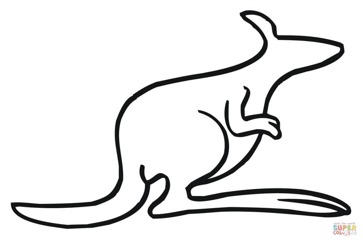 kangaroo outline clip art - photo #11