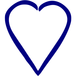 Navy blue heart 42 icon - Free navy blue heart icons