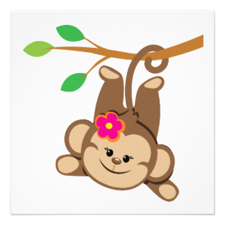 Girl monkey clipart