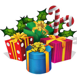Christmas gifts border clipart