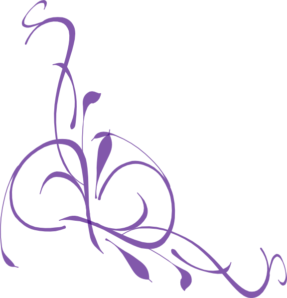 Purple Flower Corner Clipart