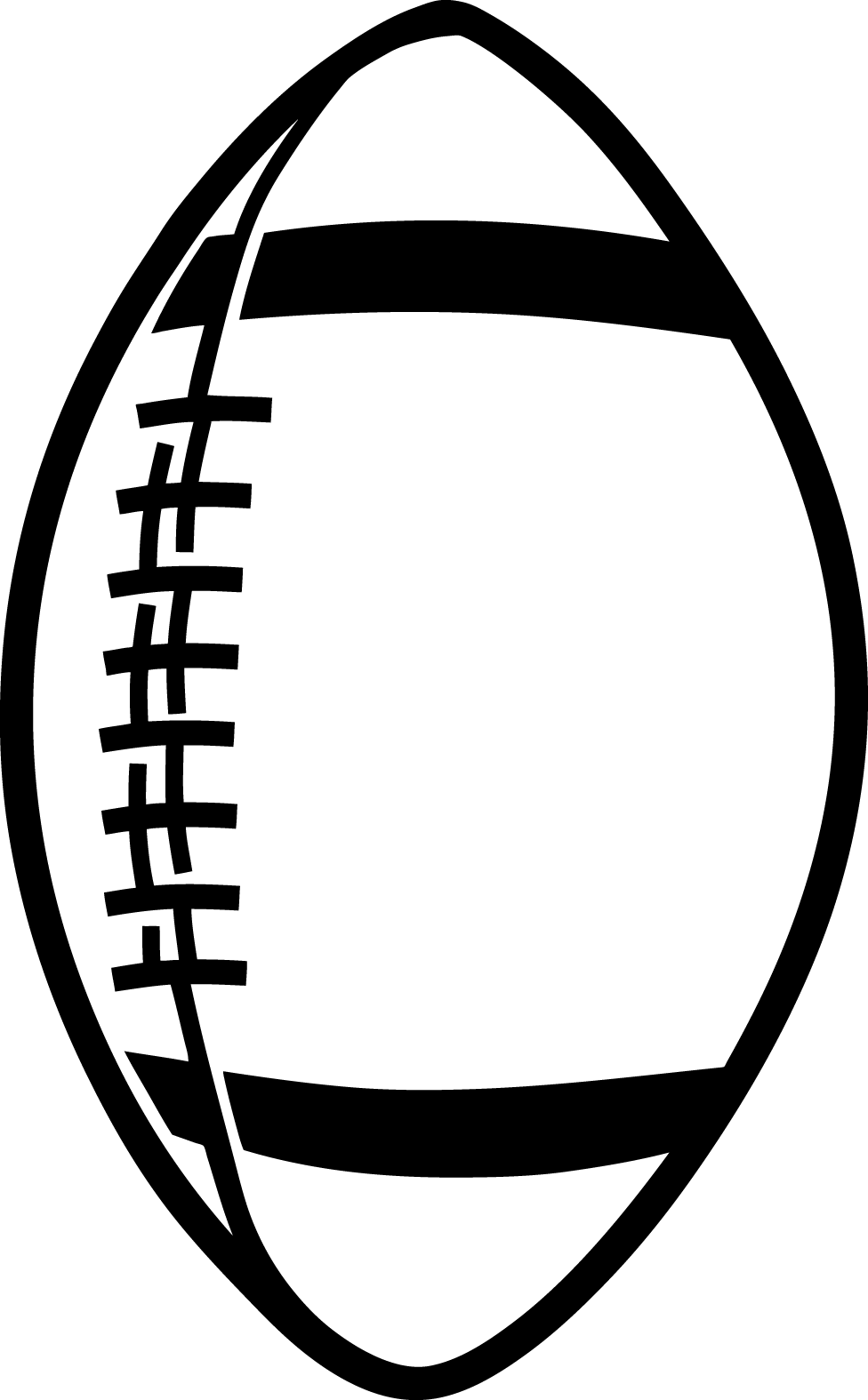 American Football Ball Black And White - ClipArt Best