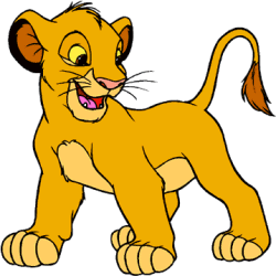 Lion and cub clipart