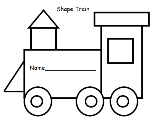 Best Photos of Train Templates Basic Shapes - Preschool Shape ...