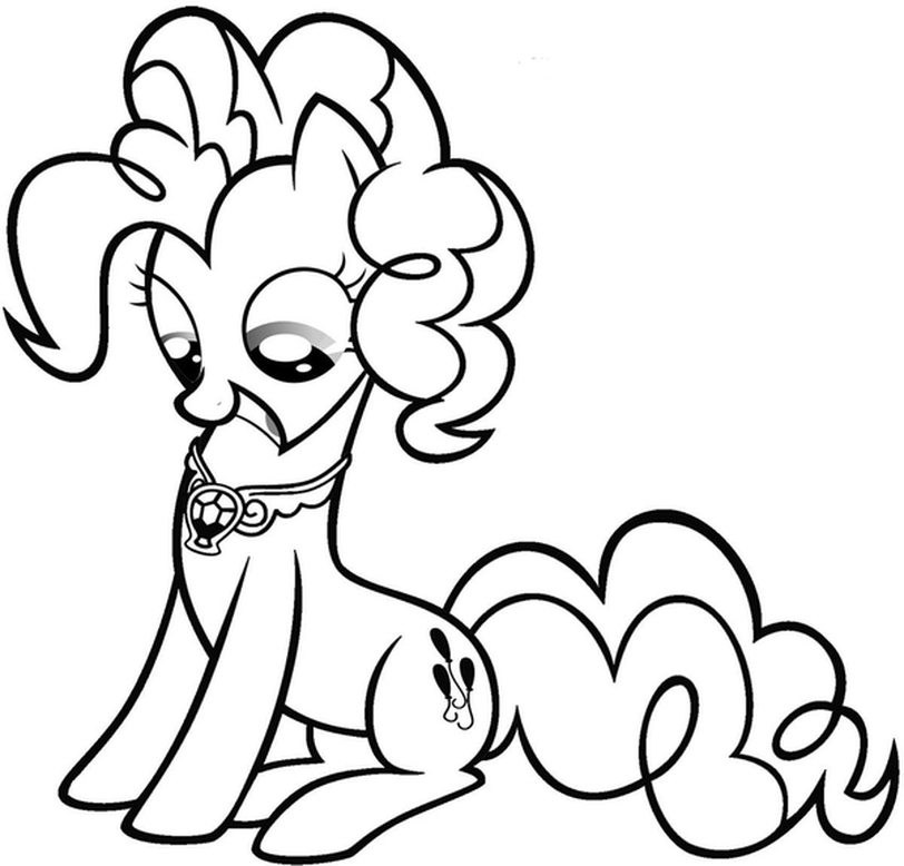 Pinkie Pie pony coloring pages for girls to print for free