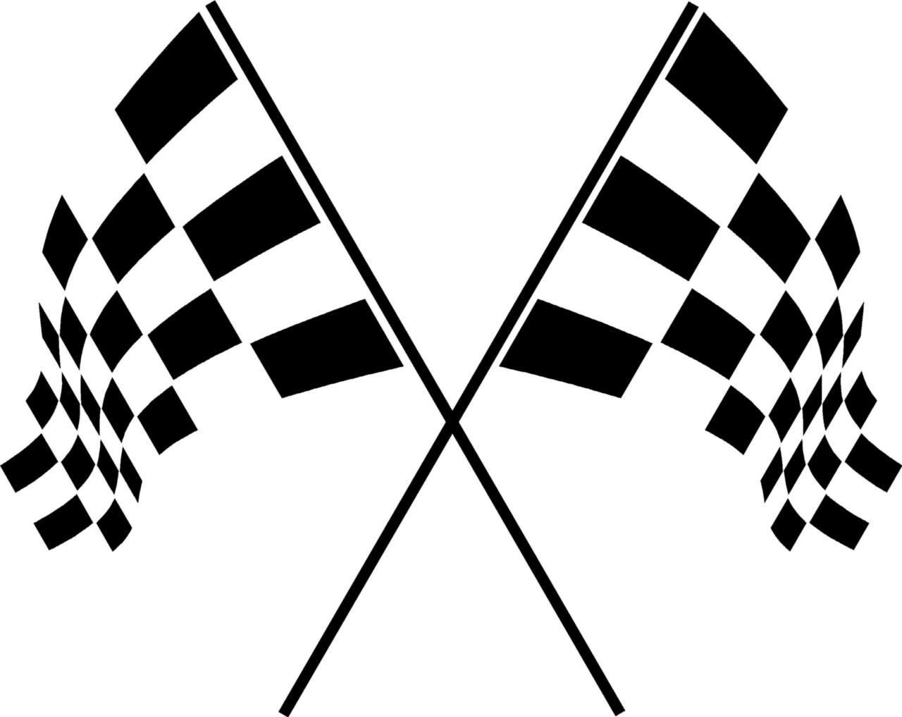 Racing Checkered Flag Clip Art, Checkered Racing Flags Vinyl Wall ...