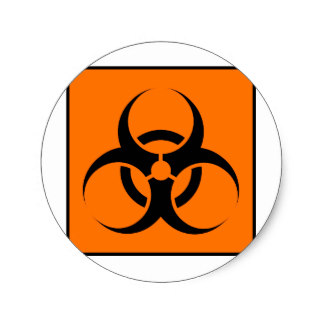 Orange Biohazard Symbol Stickers | Zazzle