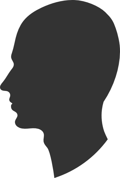 Head silhouette small person clipart free