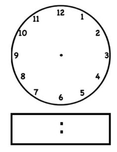 Blank digital clock clipart