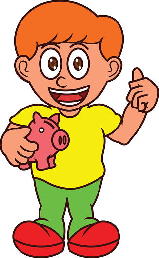 Clip Art Of A Kids Money Box Clip Art, Vector Images ...
