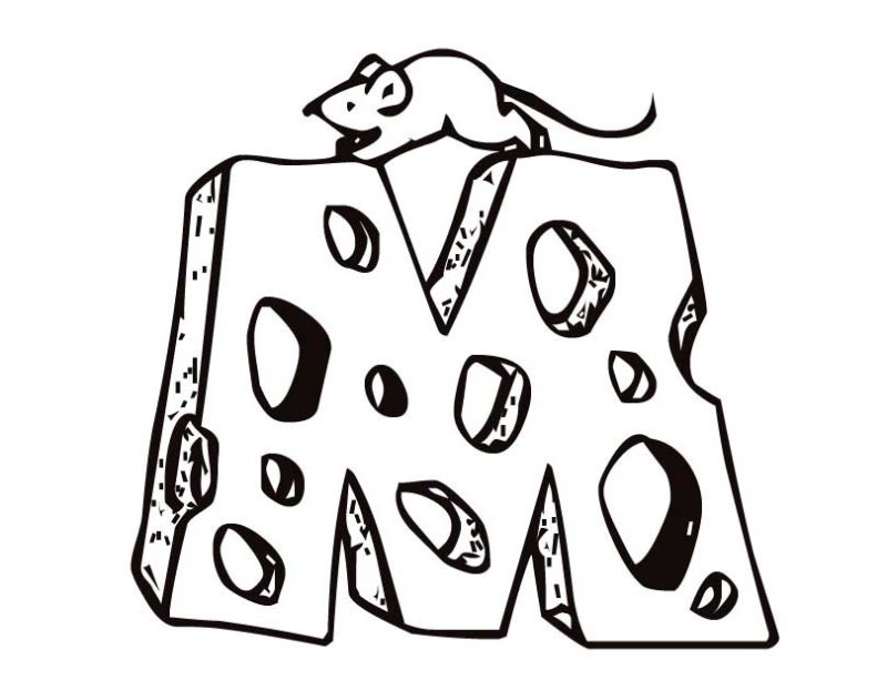 mousecheeselettermcoloringpages mousecheeseletterm
