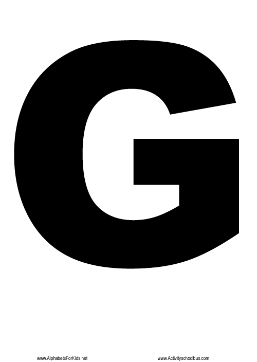 Large Alphabet Letters - Printable Letter G