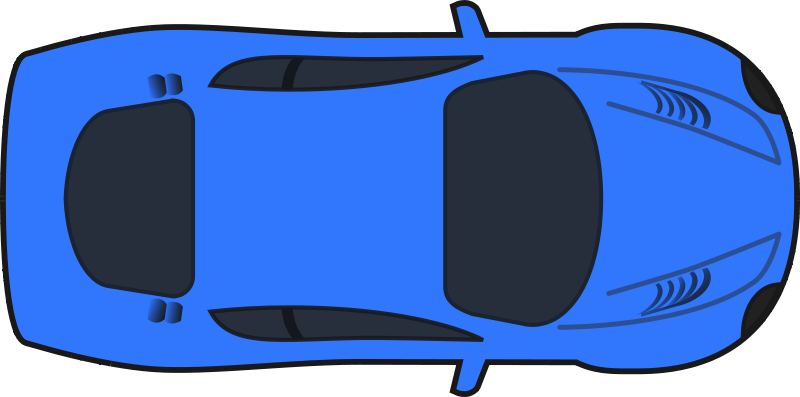 Clipart - Dark Blue Racing Car (Top View)