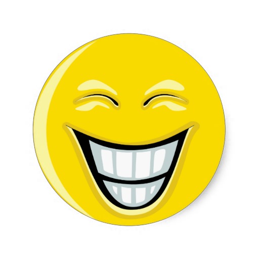 Glücklicher Smiley - Grinsen der Glück-Euphorie Sticker von Zazzle.