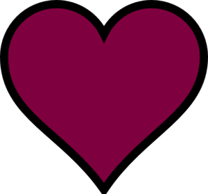 Maroon Heart clip art - vector clip art online, royalty free ...