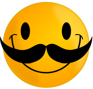 Smile With Mustache Clip Art - vector clip art online ...