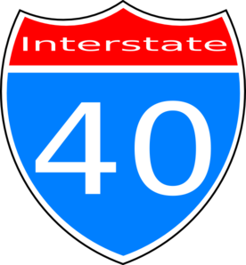 Interstate 40 Sign clip art - vector clip art online, royalty free ...