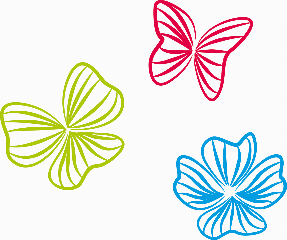 flower and butterfly vector