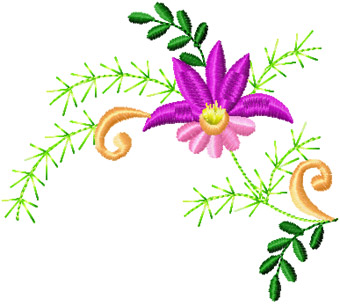 Flower small element machine embroidery design