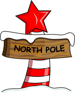 North Pole Clipart Image - Sign for the North Pole