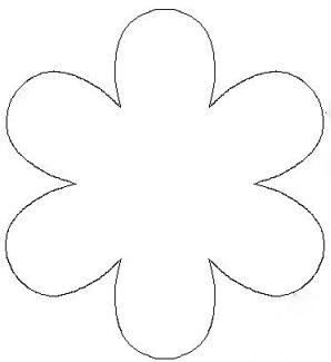 Five Petal Flower Template