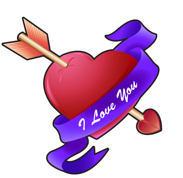 Free Clip-Art: Holiday Clip-Art » Valentines Day » Heart with ...