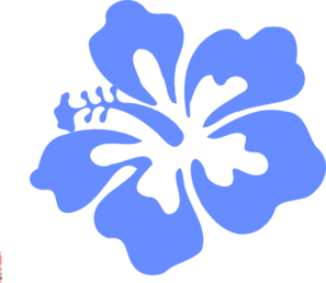 Light Blue Hibiscus Flower clip art - vector clip art online ...