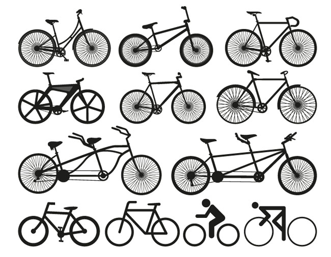 12-Free-Bicycle-Silhouette-Vectors - Free Vector Site | Download ...