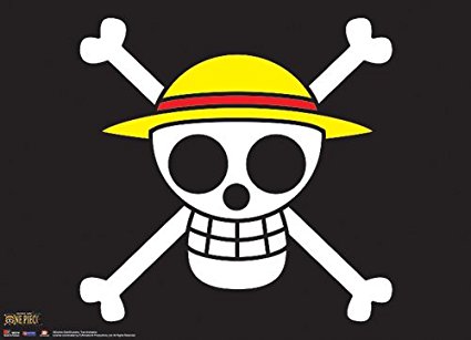 Amazon.com: Great Eastern One Piece Pirates Flag Fabric Poster ...