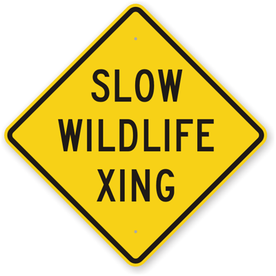 Moose and Elk Crossing - Animal Crossing Signs