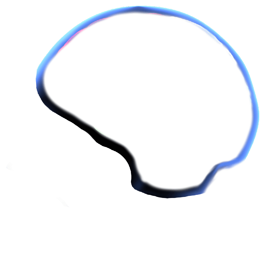 Outline top brain clipart