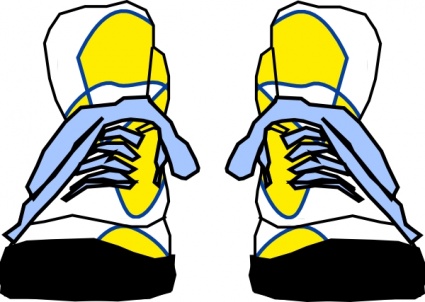 Cartoon Tennis Shoe Clipart