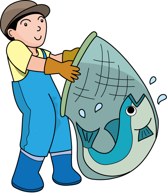 Man and net clipart