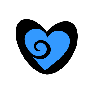 Heart Clipart - Blue Layered Heart with White Background ...