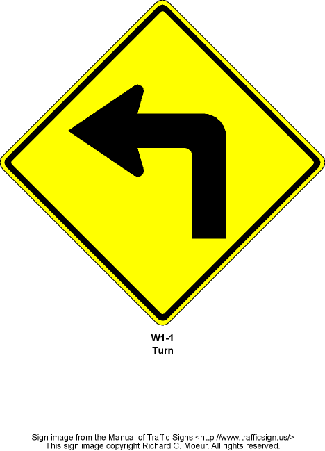 Manual of Traffic Signs - W1 Series Signs
