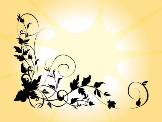 Silhouette Flower Vector - AI PDF - Free Graphics download
