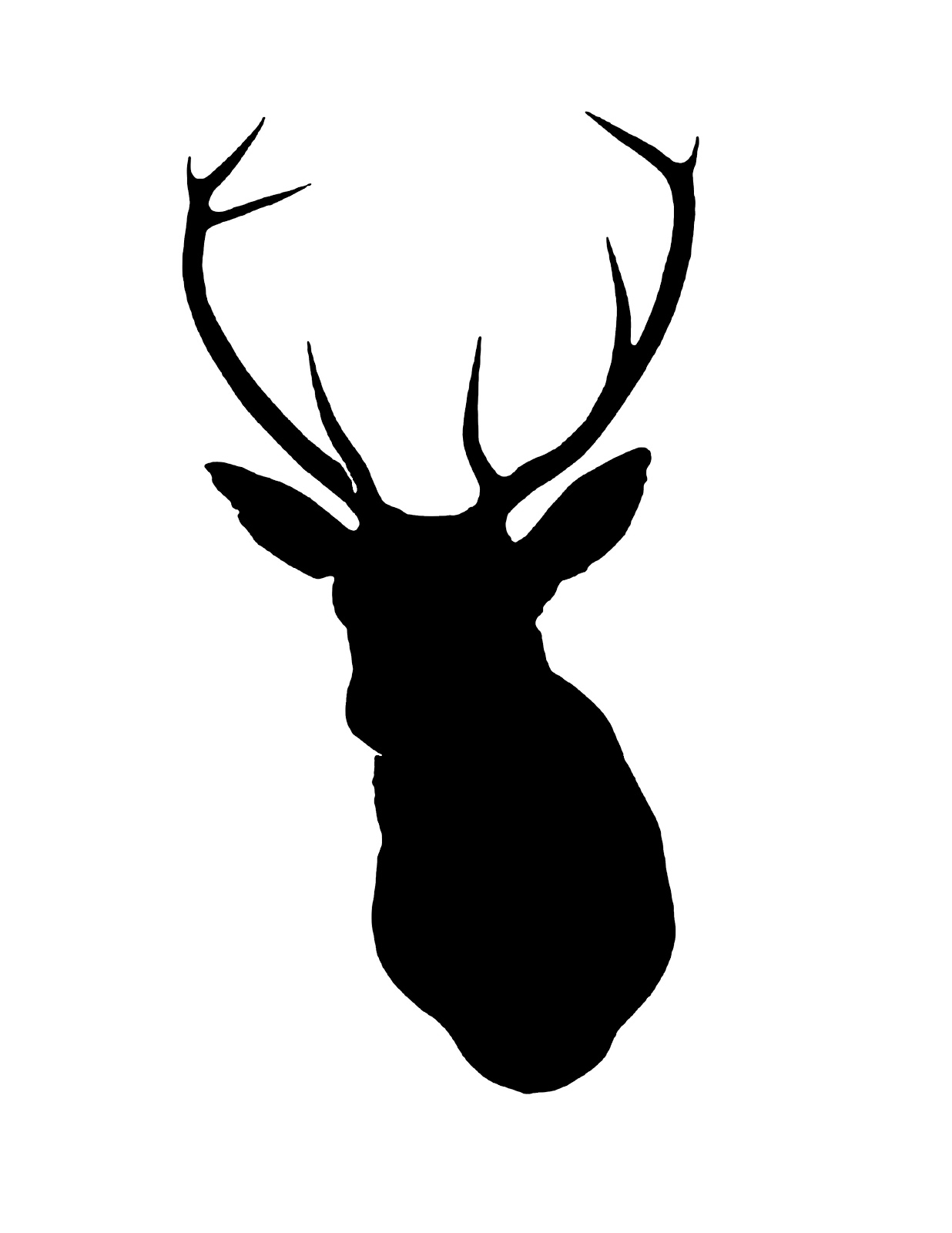 Simple deer head silhouette clipart