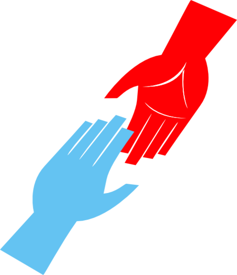 Helping hands clipart