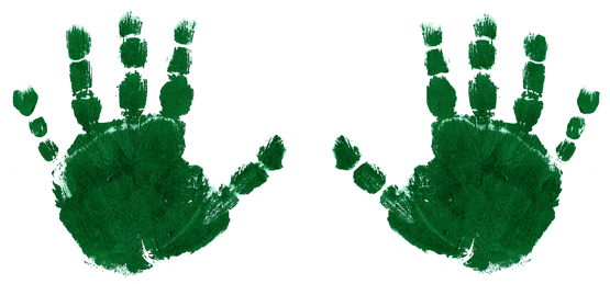 Green Hand Print - ClipArt Best