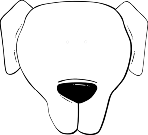 Dog Face Clip Art Black And White - Free Clipart ...